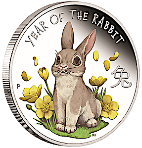 2023 1/2 oz Tuvalu Lunar Baby Rabbit Silver Coin