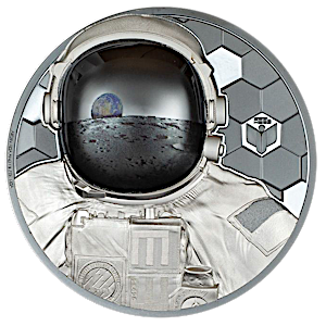 2024 3 oz Cook Islands Real Heroes: Astronaut Silver Coin