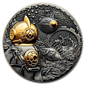 2024 1 kilogram Cook Islands Steampunk : Nautilus Proof Silver Coin