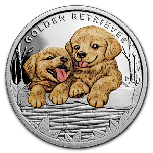 2018 1/2 oz Australia Golden Retriever Silver Coin