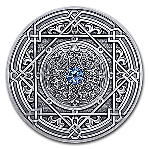 2018 3 oz Fiji Mandala Art Moresque Antique-Finished Silver Coin