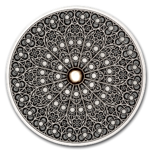 2019 3 oz Fiji Mandala Art Gothic Antique Finished Silver Coin
