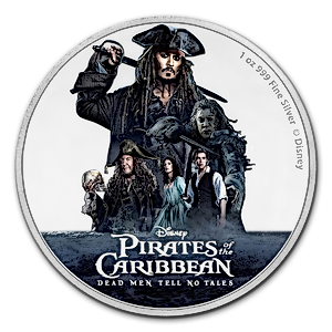 2017 1 oz Niue Island Disney Pirates of the Caribbean 