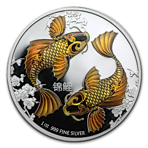 2012 1 oz Niue Good Luck Koi Proof Silver Coin (Pre-Owned in Good Condition)