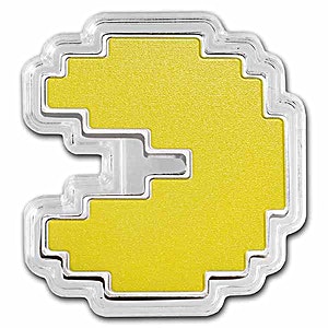 2021 1 oz Niue Pac Man Colourized Silver Coin
