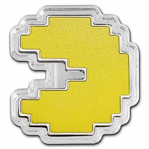 2021 1 oz Niue Pac Man Colourized Silver Coin