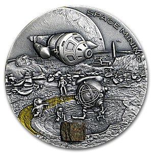 2019 1 oz Niue Space Mining Silver Coin