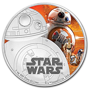 2016 1 oz Niue Star Wars BB-8 Silver Coin