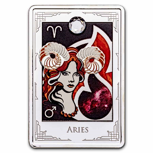 2025 2 oz Niue Star Signs of the Zodiac - Aries Silver Coin