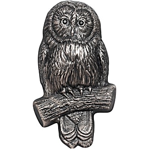 2019 2 oz Mongolia Silver Owl Coin