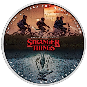 2026 1 oz Tuvalu Silver Stranger Things The Upside Down Coloured Coin