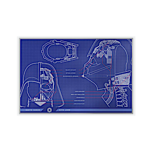 1 oz Niue Silver Star Wars Darth Vader Helmet Blueprint Foil