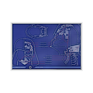 1 oz Niue Silver Star Wars Darth Vader Helmet Blueprint Foil