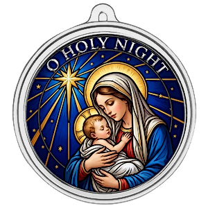 1 oz Scottsdale Mint O Holy Night Silver Colourized Round