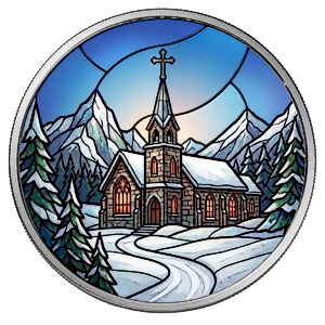 1 oz Scottsdale Mint Raised Ink Chapel Silver Proof Round