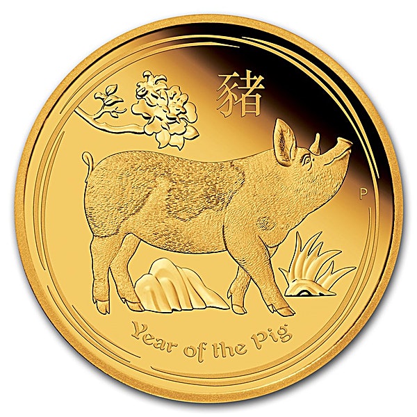 Australian Gold Lunar Series 2019 - Year of the Pig - Proof - 1/4 oz Australian Gold Lunar Series 2019 - Year of the Pig - Proof - 1/4 oz
