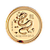 2000 1/4 oz Australian Lunar Series - Year of the Dragon Gold Bullion Coin thumbnail