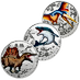 Austrian Copper Supersaurs Series - 3 copper coin set - Glow In The Dark thumbnail