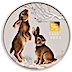 Australian Silver Lunar Series 2023 - Year of the Rabbit - Colourized with Privy - 1 kg thumbnail