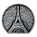 2024 5 oz Cook Islands Eiffel Tower Antique Silver Coin thumbnail