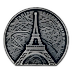 2024 5 oz Cook Islands Eiffel Tower Antique Silver Coin thumbnail