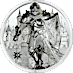 2024 5 oz Cook Islands Iron Knight Ultra High Relief Silver Coin thumbnail
