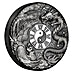 2019 2 oz Tuvalu Dragon and Phoenix Antique-Finished Silver Coin (With Box & COA) thumbnail