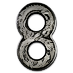 2020 2 oz Tuvalu Figure-Eight Dragon and Phoenix Antique-Finished Silver Coin (With Box & COA) thumbnail