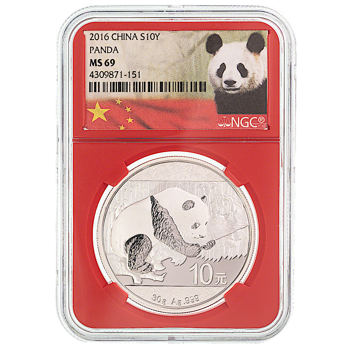 regio Cilia ontspannen Chinese Silver Panda 2016 - Graded MS 69 by NGC - 30 g