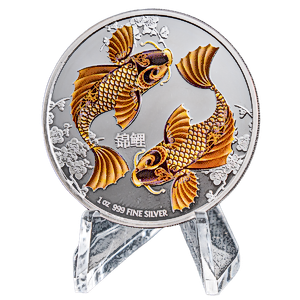 2012 1 oz Niue Silver Good Luck Koi Proof Coin (Pre-Owned in Good Condition)