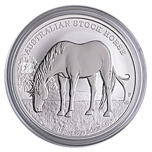 2016 1 oz Australian Stock Horse Series Silver Coin (Pre-Owned in Good Condition)