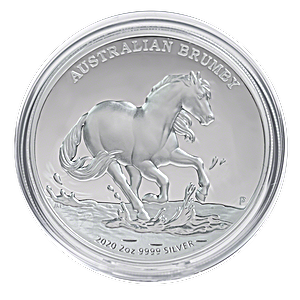 2020 2 oz Australia Silver Brumby Proof High-Relief Coin