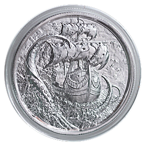 2 oz The Kraken Silver Round (Pre-Owned in Good Condition)