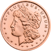 1 AVDP oz Morgan Copper Round 1 AVDP oz Morgan Copper Round