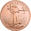 1 AVDP oz Saint Gaudens Copper Round 1 AVDP oz Saint Gaudens Copper Round