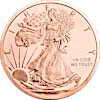 1 AVDP oz Walking Liberty Copper Round