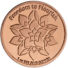 1 AVDP oz Freedom to Flourish Copper Round (Pre-owned in Good Condition) 1 AVDP oz Freedom to Flourish Copper Round (Pre-owned in Good Condition)