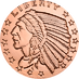 1 AVDP oz Incuse Indian Copper Round thumbnail