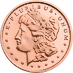 1 AVDP oz Morgan Copper Round thumbnail