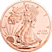 1 AVDP oz Walking Liberty Copper Round thumbnail