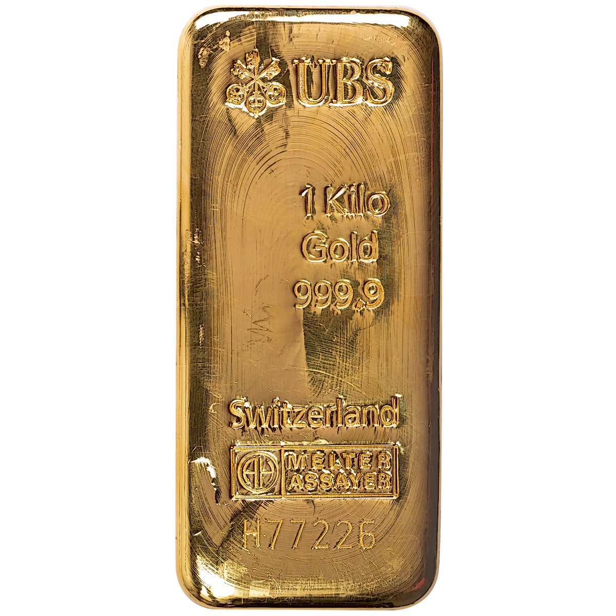 Buy 1 Kilogram UBS Cast Gold Bullion Bar