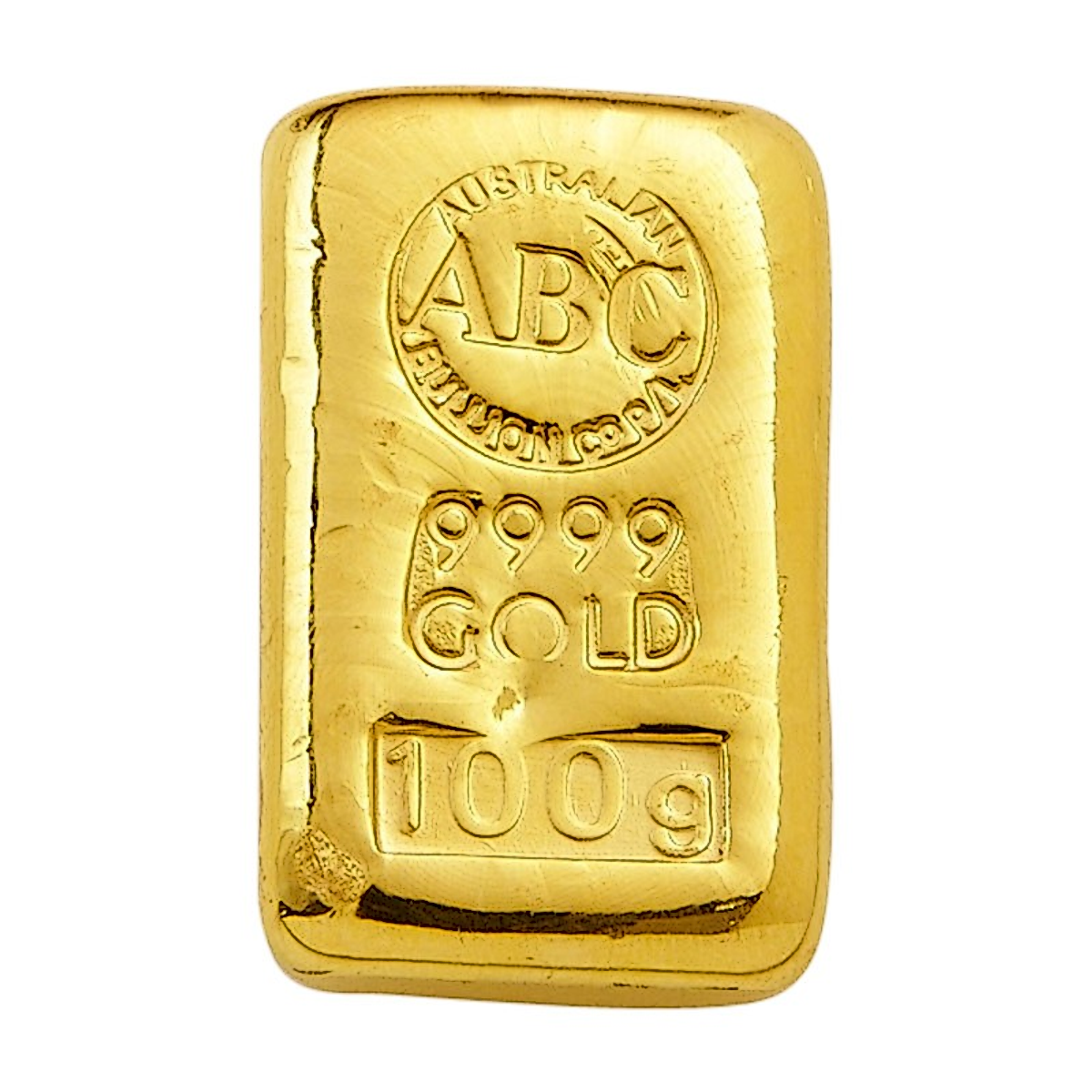 Buy 100 Gram ABC Bullion Cast Gold Bar