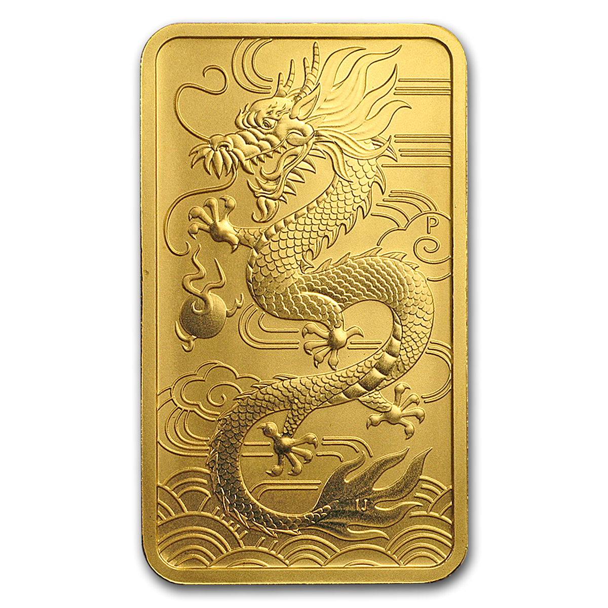 Perth Mint 1 oz rectangle Gold Dragon 1 oz gold coin bar