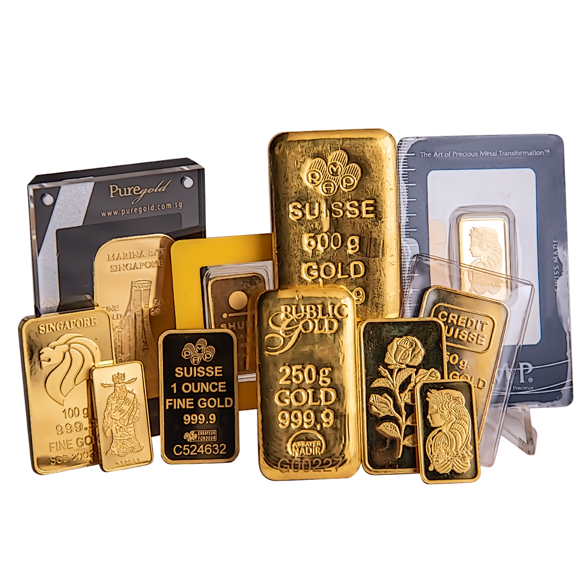 Buy 1 Kilogram of Gold Bullion Bars - Various Brands