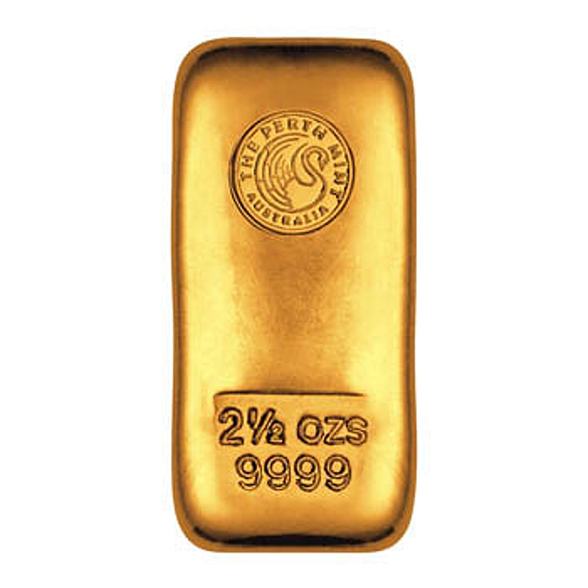 Perth Mint Gold Cast Bar 2.5 oz Australian gold refinery