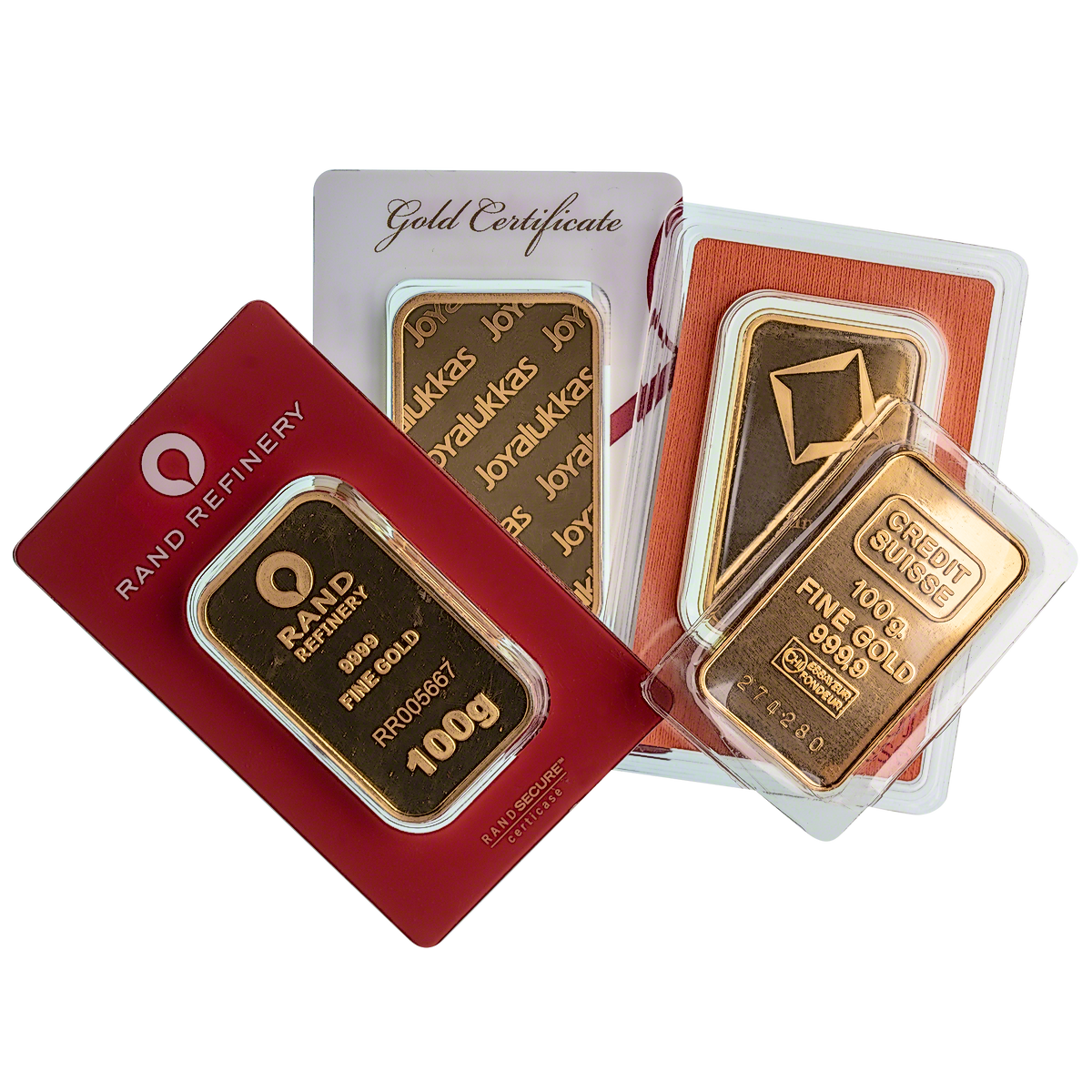 Buy 100 Gram Pre-Owned Gold Bullion Bars - Various Brands