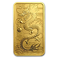 Perth Mint Rectangle Gold Dragon - 1 oz Perth Mint Rectangle Gold Dragon - 1 oz