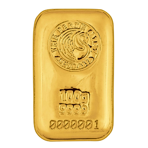 100 Gram Perth Mint Cast Gold Bullion Bar