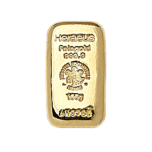 Heraeus Gold Cast Bar - 100 g Heraeus Gold Cast Bar - 100 g
