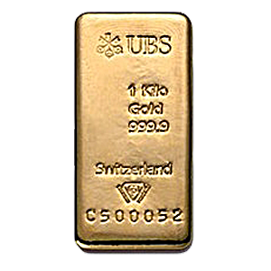 UBS Gold Cast Bar - 1 kg